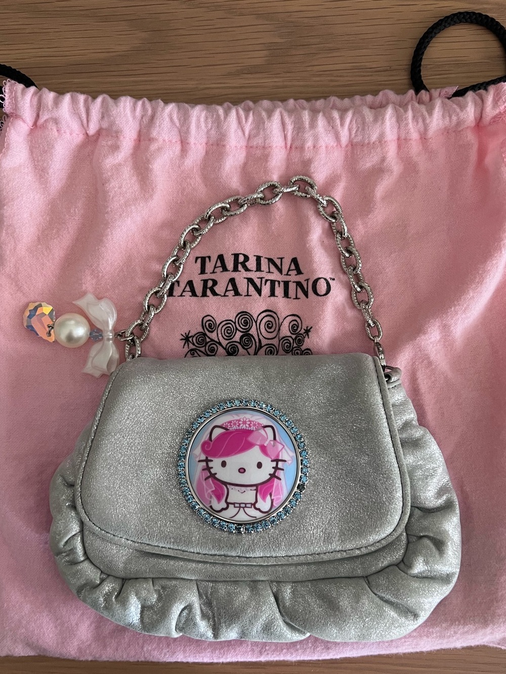 Tarina Tarantino Pinkhead Hello Kitty RARE bride purse 👛